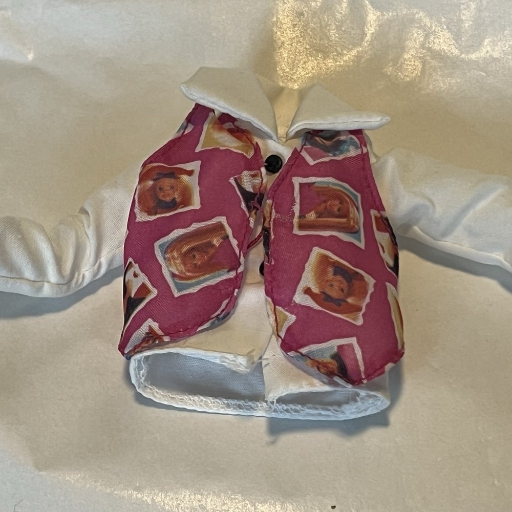 Vintage 1995 Barbie Skipper Doll PHONE FUN Clothes Shirt VEST 90s